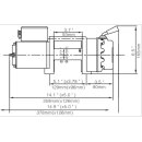 Elektrische Seilwinde RUNVA EWX4500 2.041 kg 24 V Kunststoffseil mit Funkfernbedienung