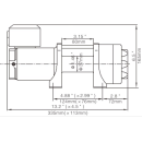 Electric winch runva EWP 25000 1,1t series steel rope 24V