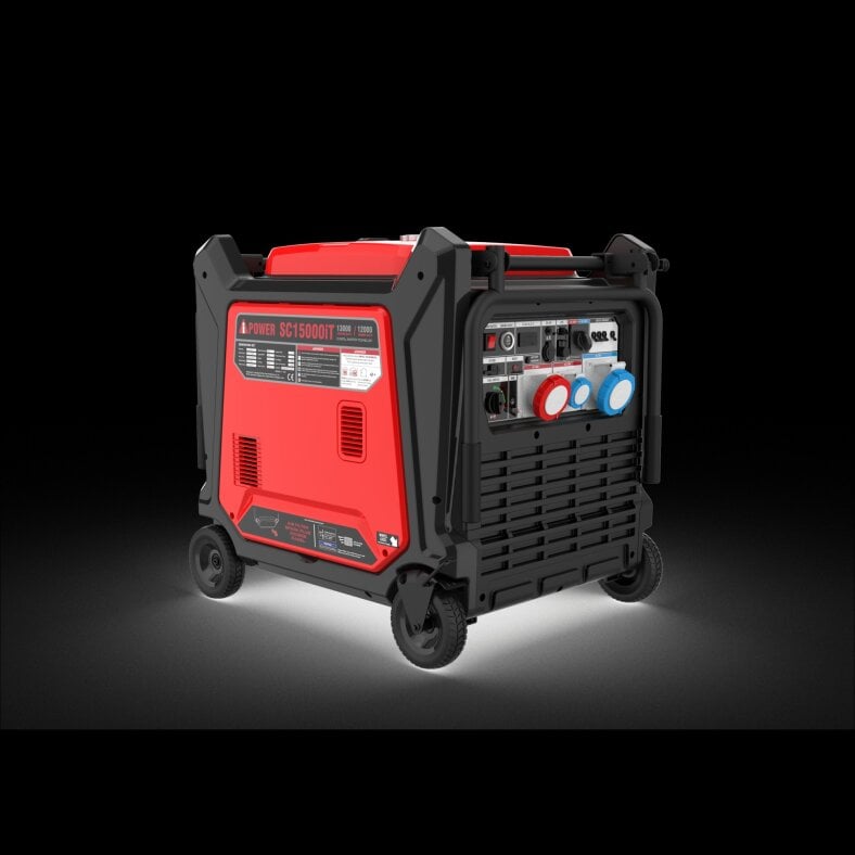 AiPOWER Inverter Stromerzeuger Benzin 12000 Watt SC15000iT 400V/230V