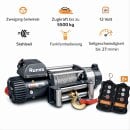 RUNVA elektrische Seilwinde EWD 2S 5.500 kg 12V Stahlseil...