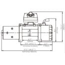 Elektrische Seilwinde RUNVA 9500 Short Drum 4,3 t 12 V...