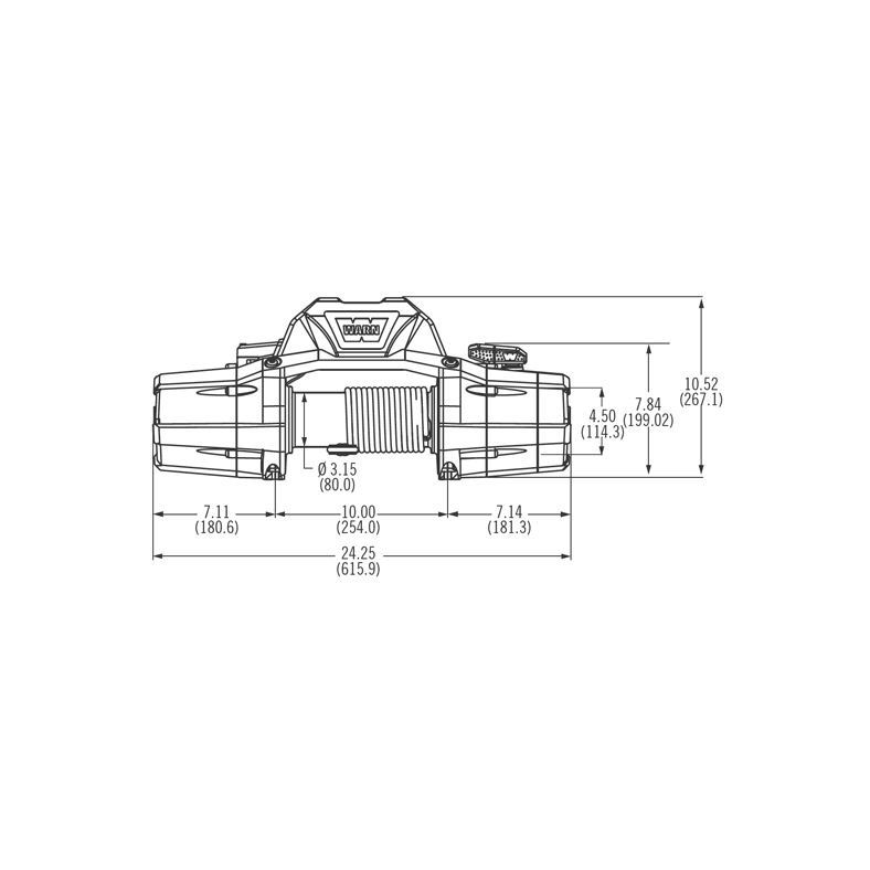 WARN Seilwinde ZEON 10 10000LB 4.5t 4500 kg Zugkraft Stahlseil 24V
