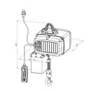 Elektrischer Kettenzug Bürstenlos Silent 10m Hubhöhe 500kg 230V