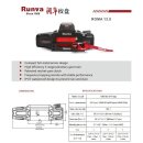 RUNVA electric winch ROMA series 5.900kg 12V synthetic rope