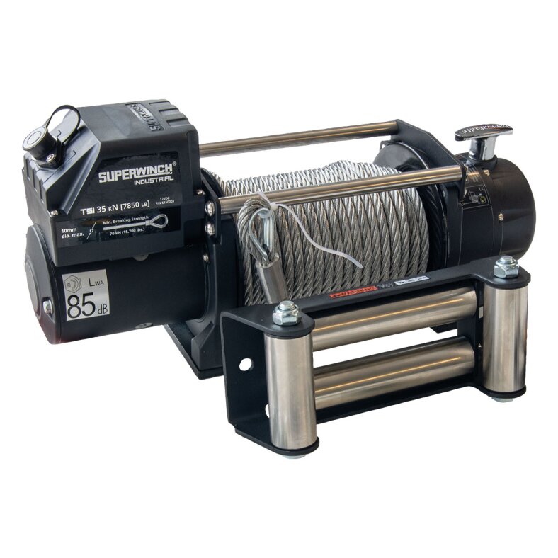 SUPERWINCH Tiger Shark 35 24V Electric Winch, steel wire rope