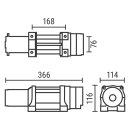 SUPERWINCH Terra 4500SR 12V Electric Winch, synthetic rope, 4500 lb