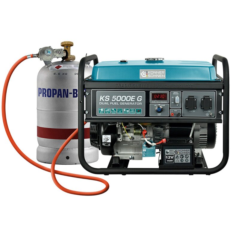 Könner & Söhne Benzin-/LPG-Stromerzeuger 4000 W 230 V KS 5000E G