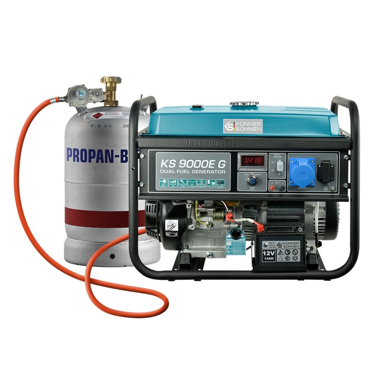 Könner & Söhne Benzin-/LPG-Stromerzeuger 6000 W 230 V KS 9000E G