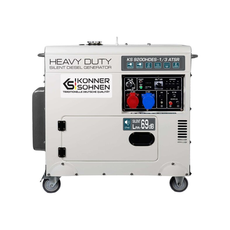 Könner & Söhne Diesel-Stromerzeuger 6000 W / 8,75 kVA 230/400 V KS 9200HDES-1/3 ATSR Euro 5
