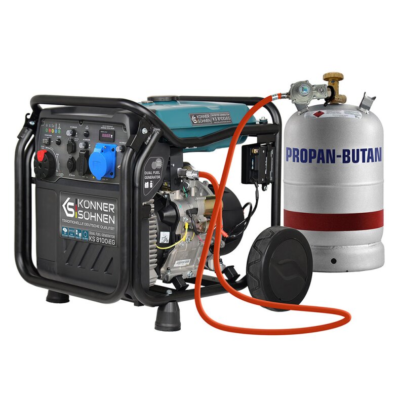 Könner & Söhne Benzin-/LPG-Inverter-Stromerzeuger 8000 W 230 V KS 8100iEG