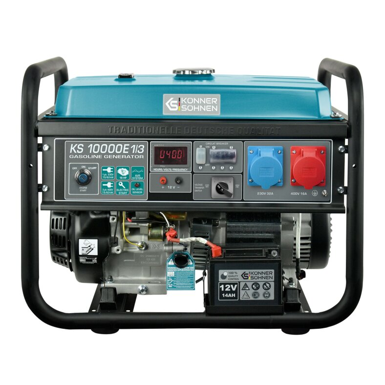 Könner & Söhne Benzin-Stromerzeuger 7500 W / 9,38 kVA 230/400 V KS 10000E 1/3