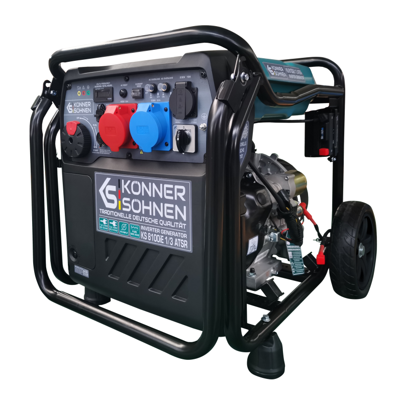 Könner & Söhne Benzin-Inverter-Stromerzeuger 8000 W / 8 kVA 230/400 V KS 8100iE 1/3 ATSR