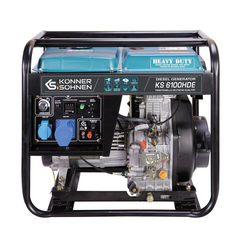 Könner & Söhne Diesel-Stromerzeuger 5000 W 230 V KS 6100HDE Euro 5