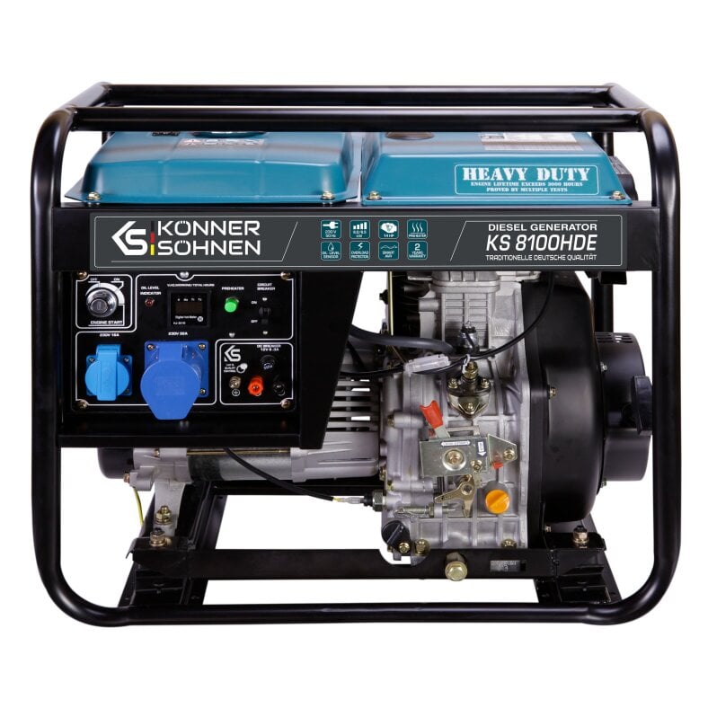 Könner & Söhne Diesel Generator 6000 W 230 V KS 8100HDE Euro 5