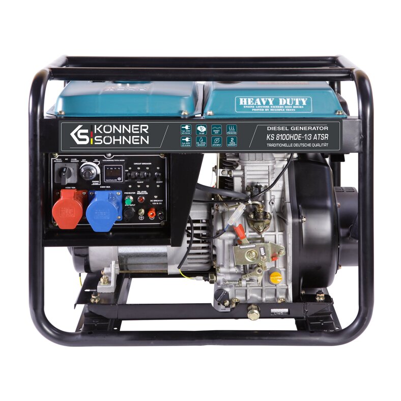Könner & Söhne Diesel-Stromerzeuger 5000 W / 7,5 kVA 230/400 V KS 8100HDE-1/3 ATSR Euro 5