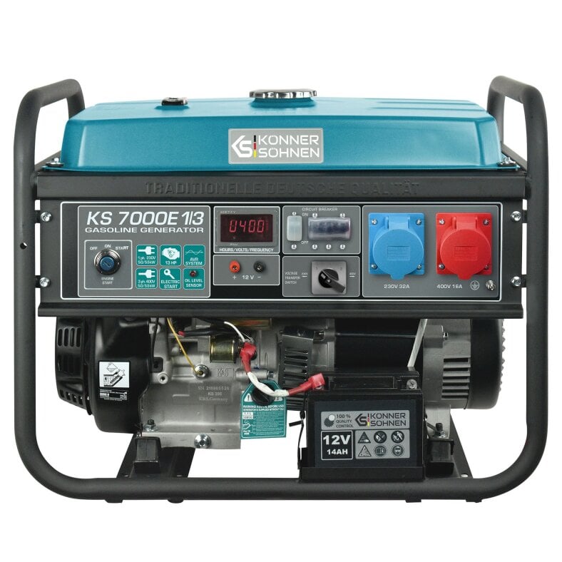 Könner & Söhne Gasoline Generator 5000 W / 6.25 kVA 230/400 V KS 7000E 1/3