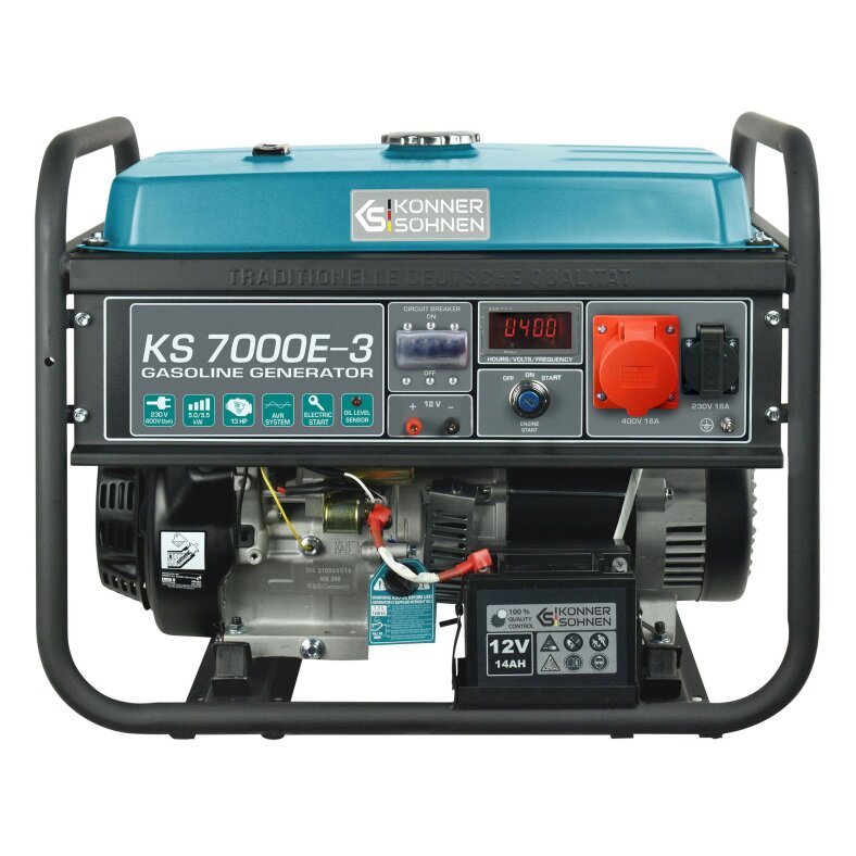 Könner & Söhne Benzin-Stromerzeuger 6,25 kVA 400 V KS 7000E-3