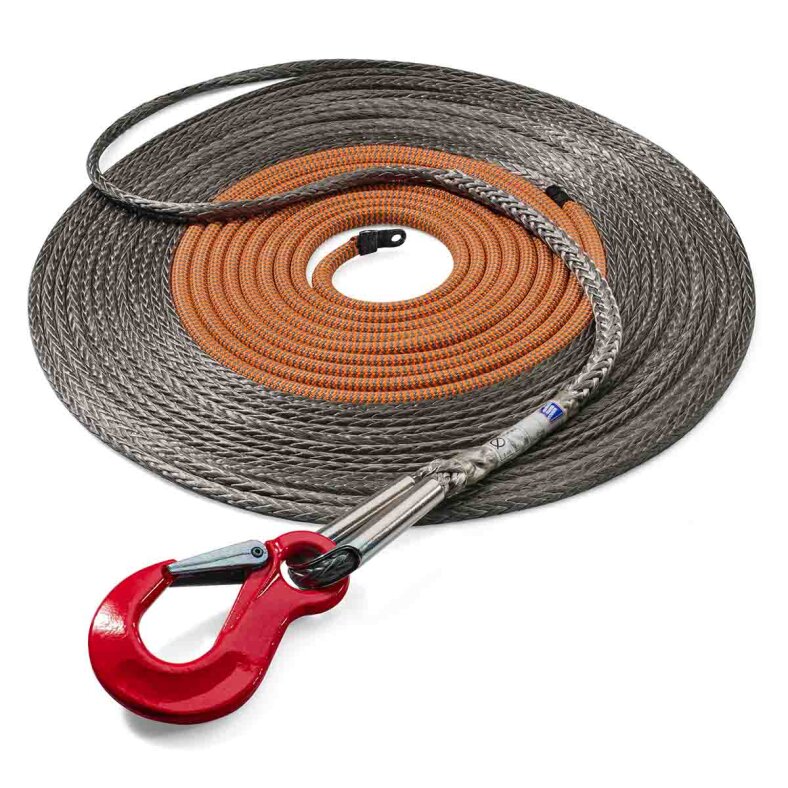 Novoleen Synthetic Winch Rope Profi-X 9,9 t;  10 mm; L: 30 m incl. hook