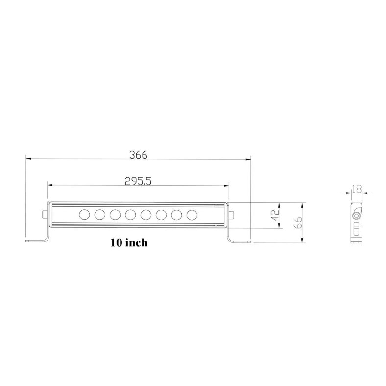 LTPRTZ® Slimline LED Lightbar 10 10° Offroad