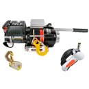 Cable winch system trailer winch set for trailer hitch ninja 3500 1.6 t plastic cable 12v incl. quick release for hunters hunting