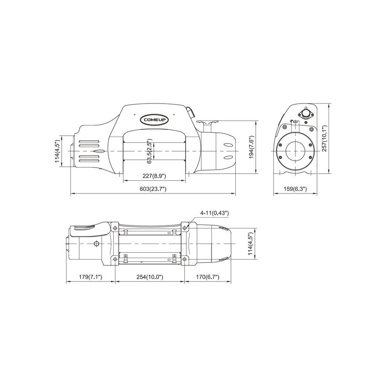 ComeUp Seilwinde Seal Gen2i 4.3t 12V