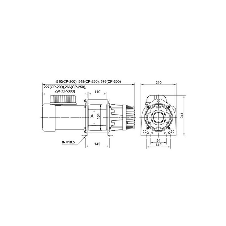 ComeUp CP-300 Hubwinde Seilwinde Hebezug 230V