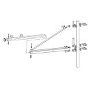 Universal telescopic swivel arm for winches hoist pulley block up to 600 kg