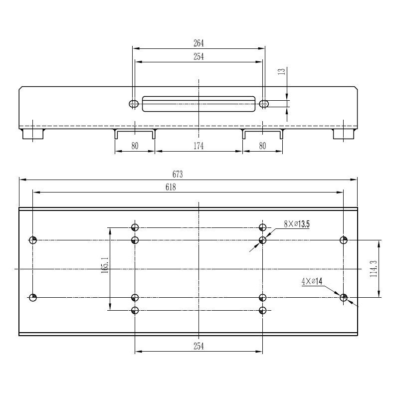 Montageplatte für 80NVSHY und 10NVSHY