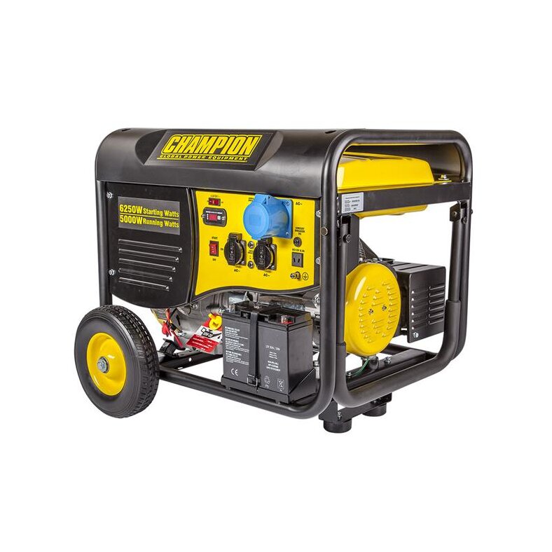 Champion 6250 Watt Benzin Generator Notstromaggregat Stromerzeuger mit Funkstart 230V EU