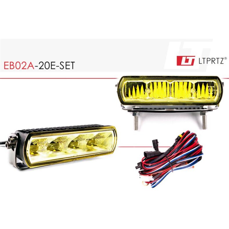2 St. 20W LIGHTPARTZ LED Arbeitsscheinwerfer Nebelscheinwerfer orange