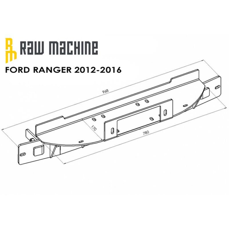 Seilwinden Anbausatz Ford Ranger ab 2012-2016