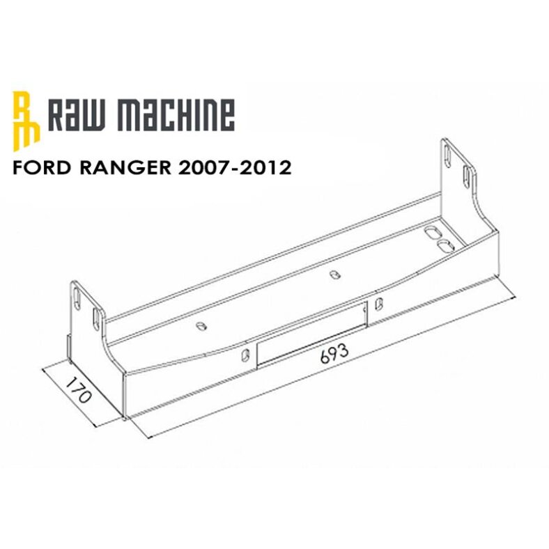Winch attachment kit Ford Ranger 2007-2012